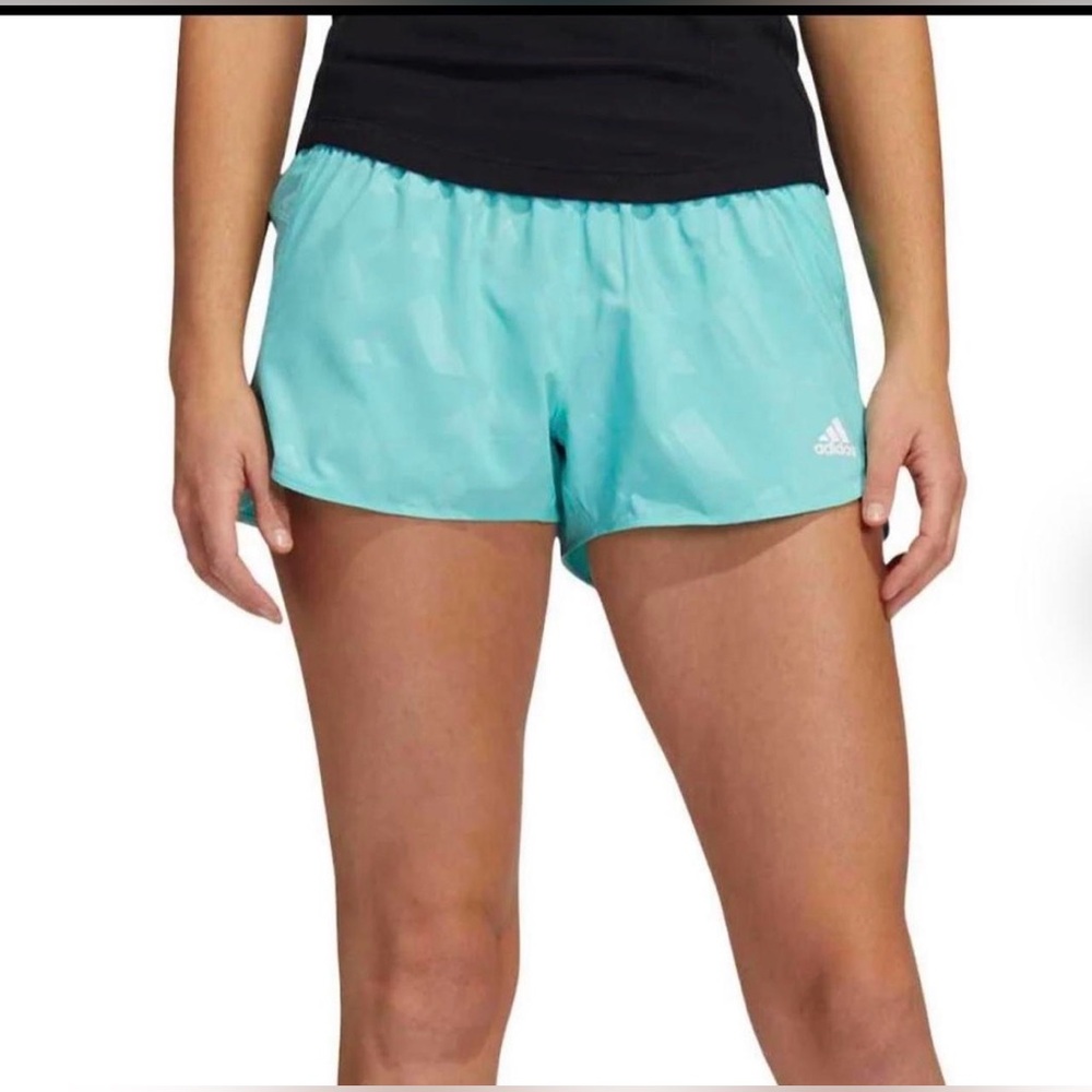 Adidas Women Aeroready Pacer Deboss Hazy Sky Shorts